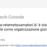 Rete Meteo Amatori è stato designato da Google come Organizzazione Giornalistica Europea
