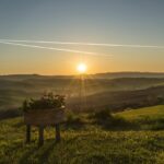 tuscany, landscape, sunset