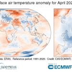 Il più freddo Aprile dal 2003 in Europa, più caldo della media a livello globale