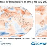 Luglio 2021 il secondo più caldo in Europa e il terzo nel mondo