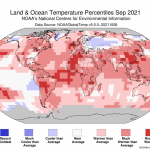 Settembre 2021 il 5° più caldo mai registrato sulla Terra