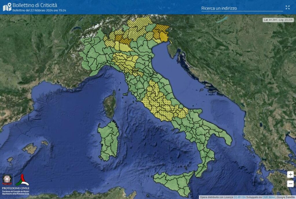 Allerta ARANCIONE in Lombardia e Friuli-Venezia Giulia Venerdì 23 Febbraio 2024