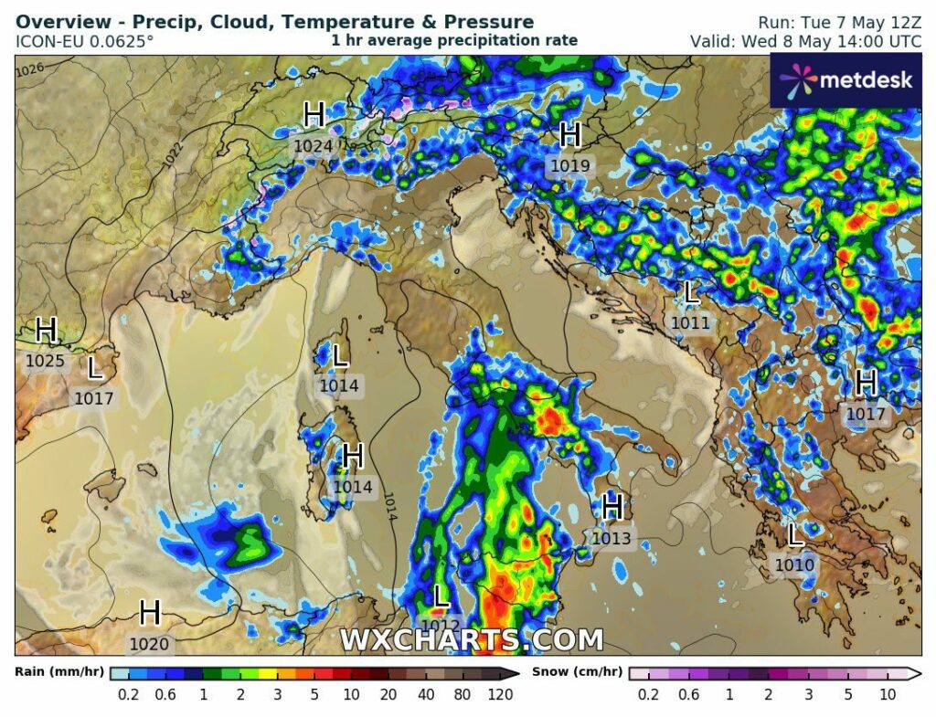 Meteo Italia: Piogge e Temporali al Centro-Sud