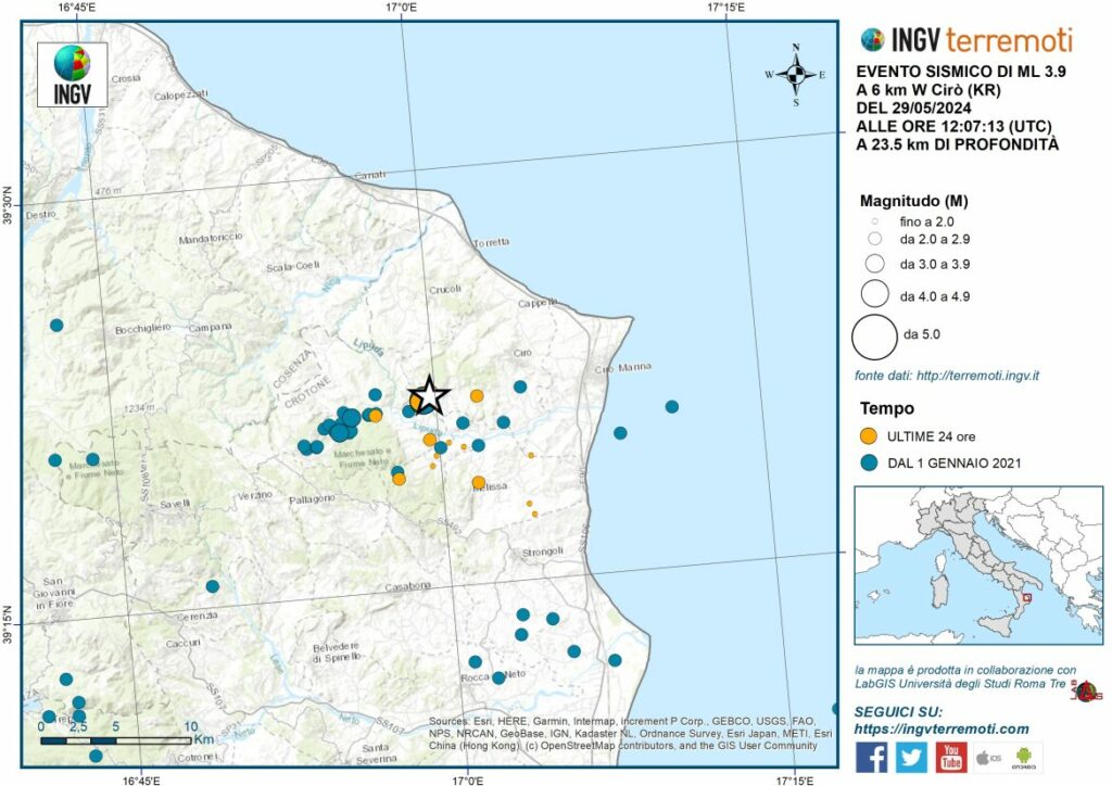 Terremoto di Magnitudo 4.0 a Cirò, Crotone: dettagli e impatti