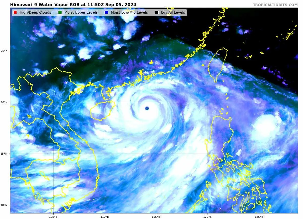 Il Tifone Yagi fa landfall in Cina!