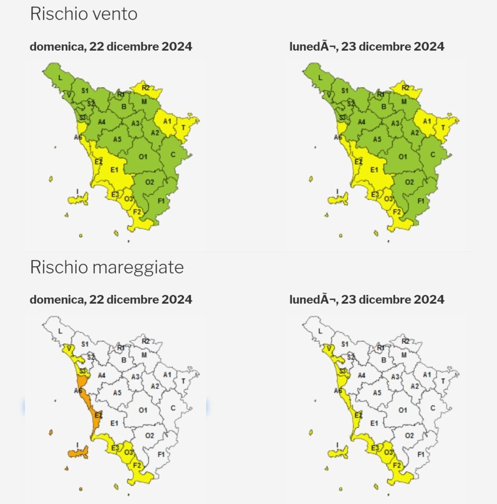 Allerta Meteo per rischio vento e mareggiate